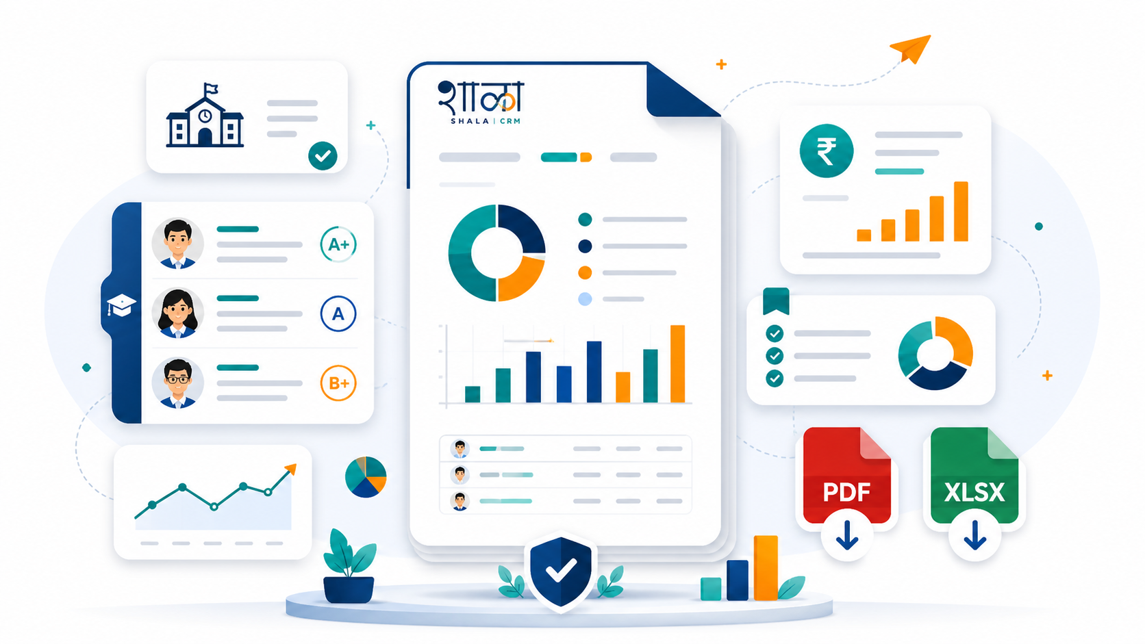 PDF and Excel report export illustration